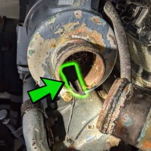 Impeller debris in cooling system